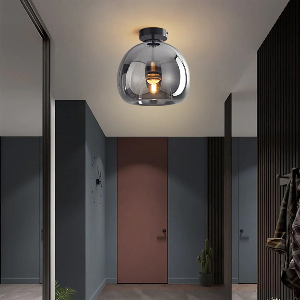 LED taklampa – Semi plafond med glaskupa