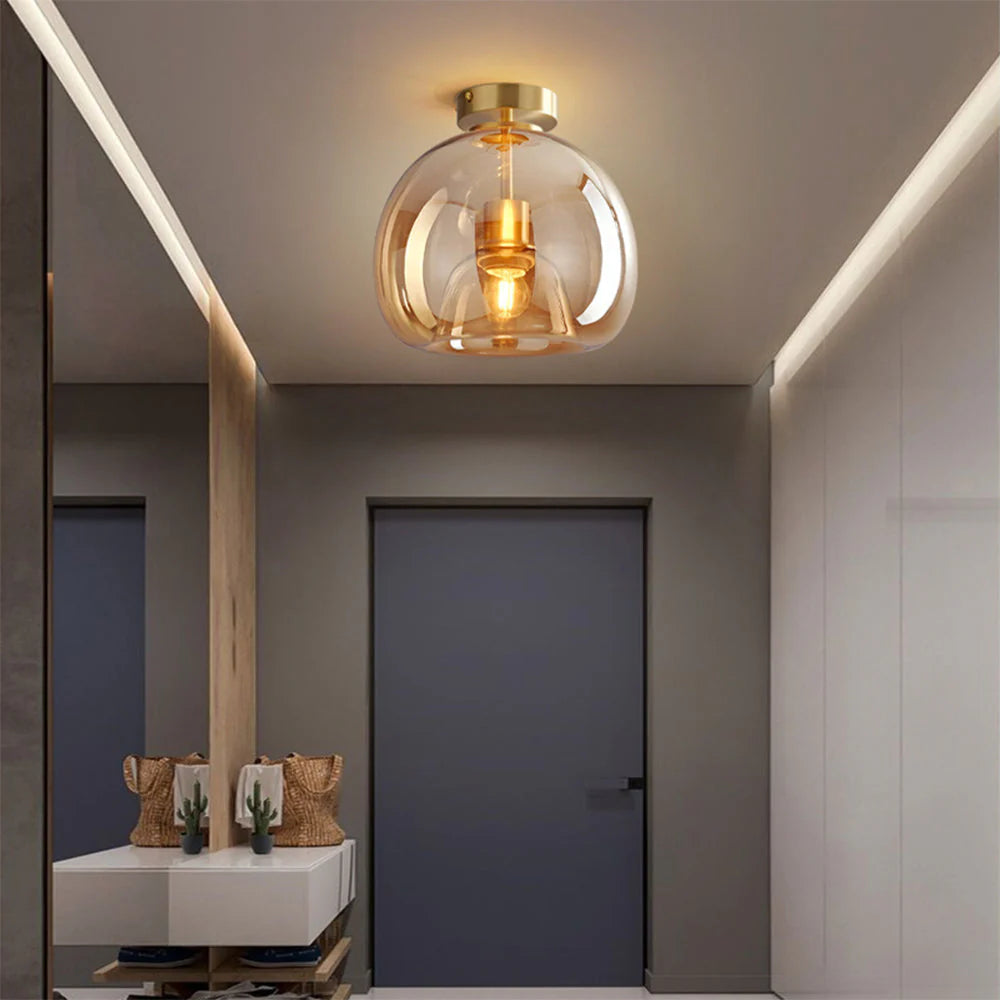 LED taklampa – Semi plafond med glaskupa