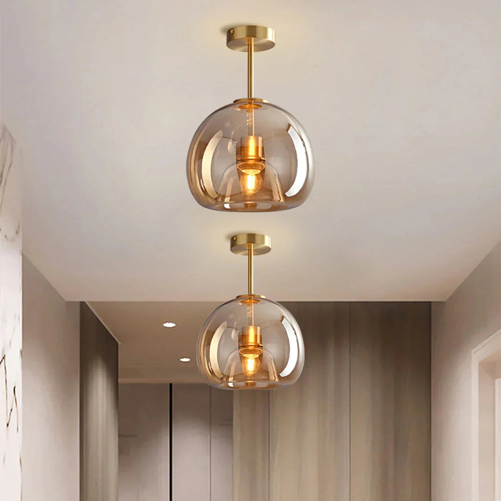 LED taklampa – Semi plafond med glaskupa