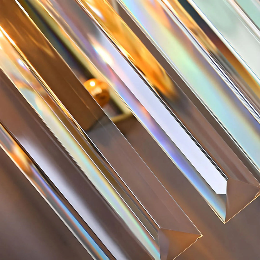 LED vägglampa – Kristalliknande prismor