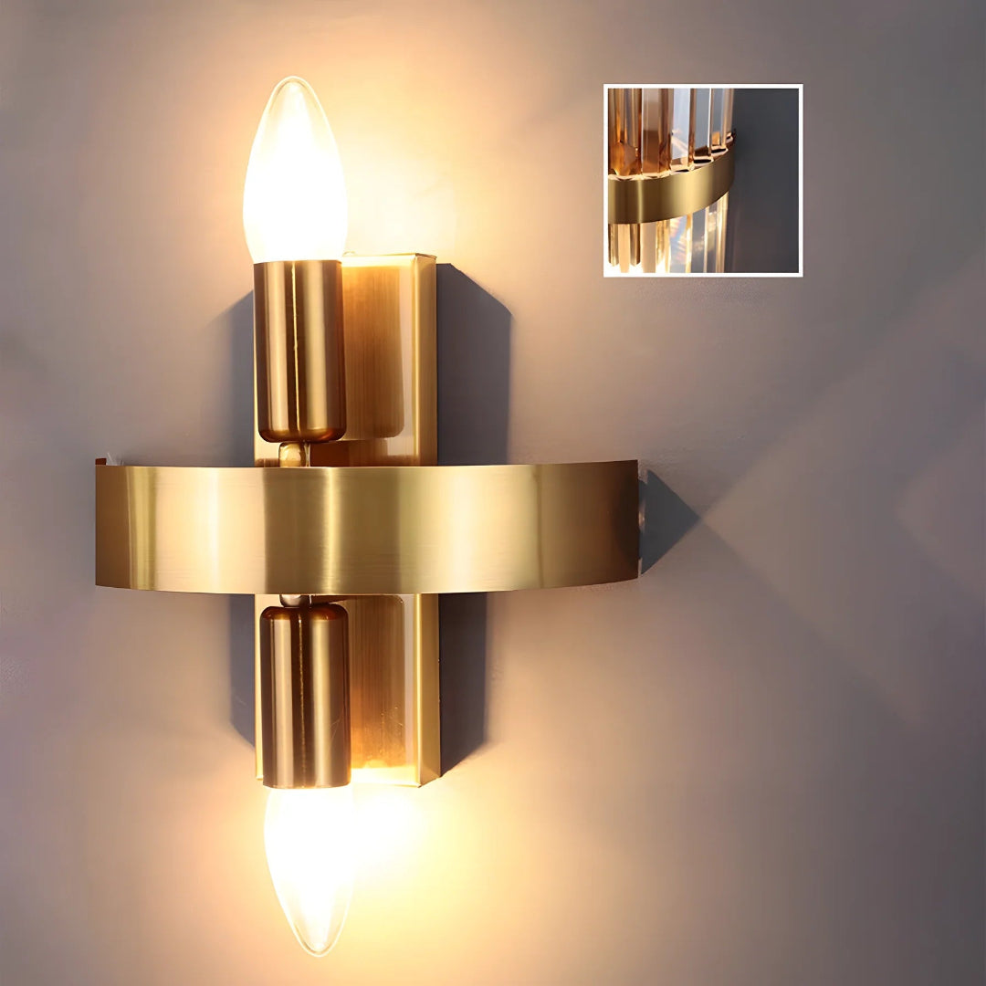 LED vägglampa – Kristalliknande prismor