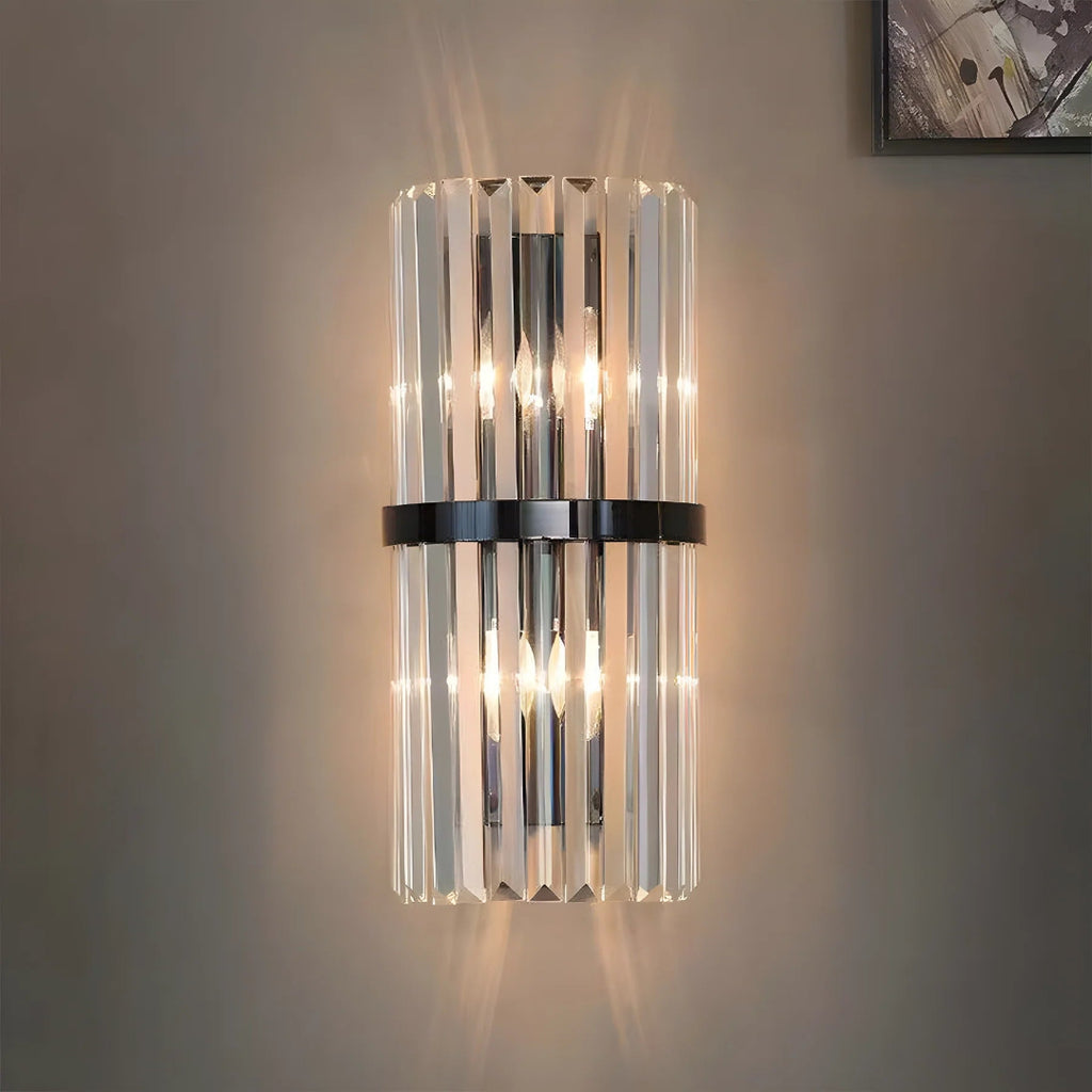 LED vägglampa – Kristalliknande prismor
