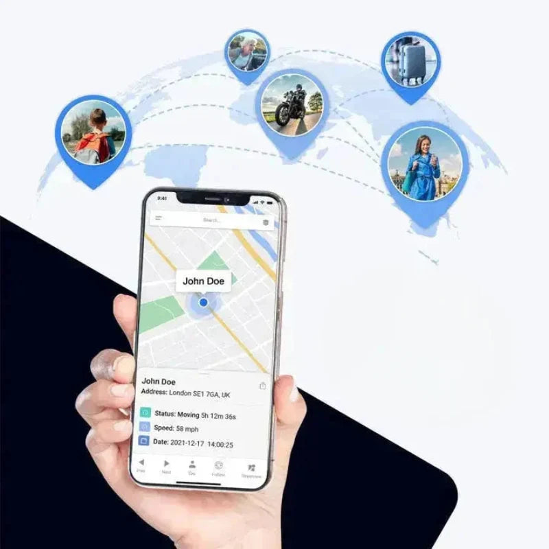 Mini GPS-spårare – Med app för nycklar, bagage, plånböcker och fordon