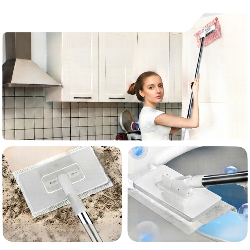Platt golvmopp – Roterande mopphuvud