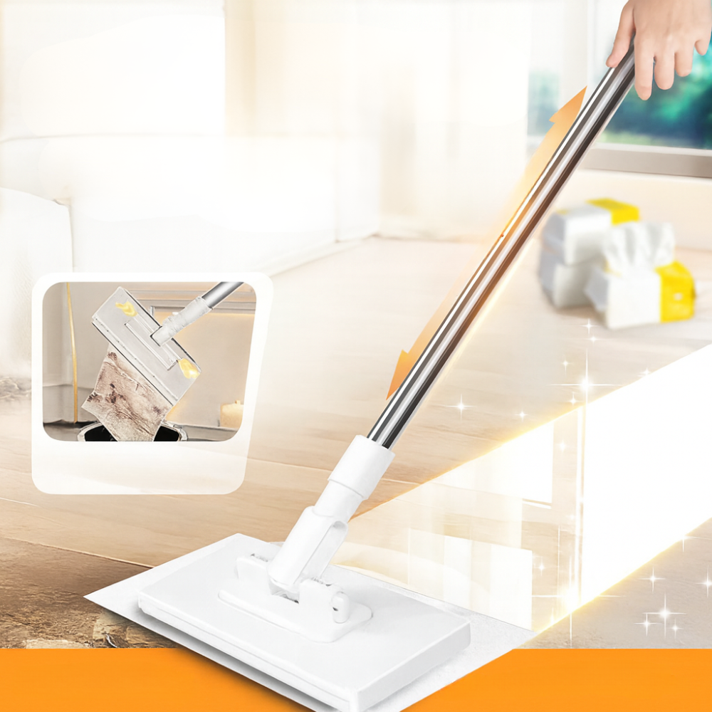Platt golvmopp – Roterande mopphuvud