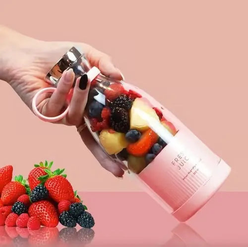 Portabel mixerflaska - USB-uppladdningsbar med bärrem