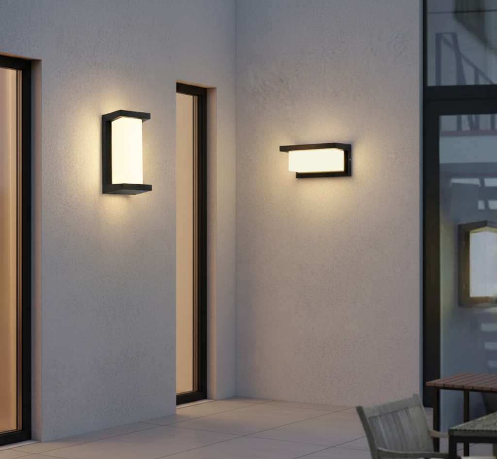 Rektangulär vägglampa – LED-utomhusbelysning