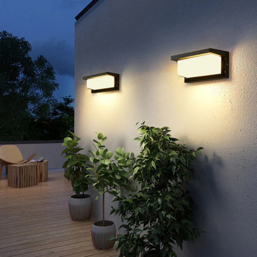 Rektangulär vägglampa – LED-utomhusbelysning