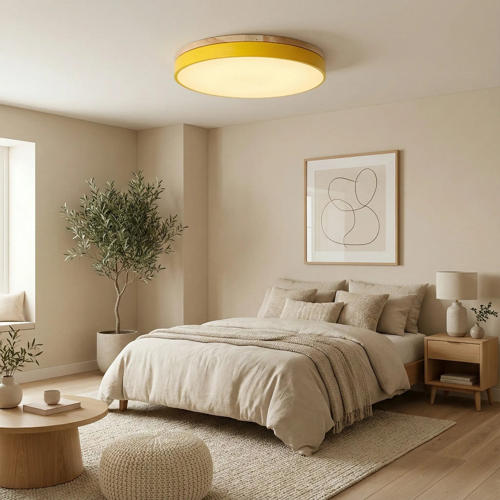 Rund LED-Plafond För Tak Med Smal Profil