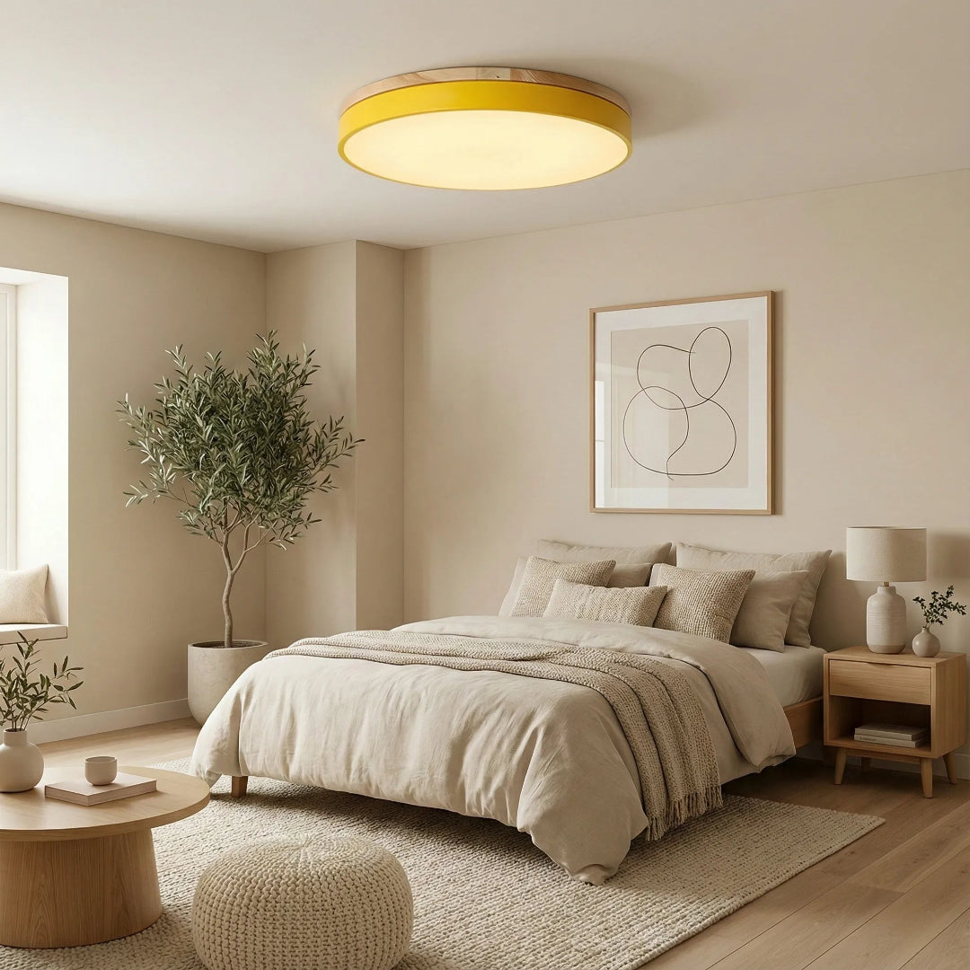 Rund LED-Plafond För Tak Med Smal Profil