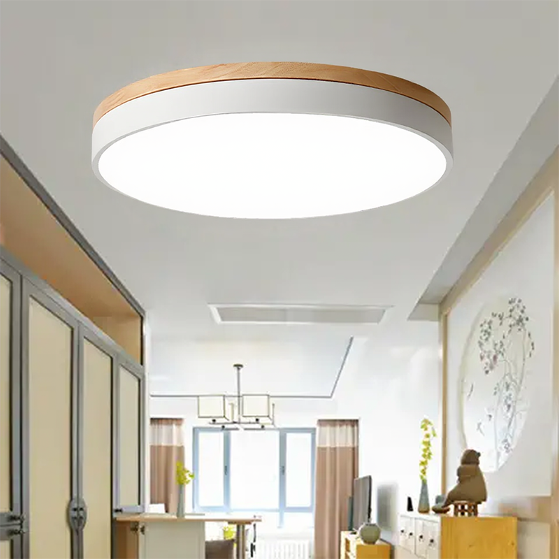 Rund LED-Plafond För Tak Med Smal Profil