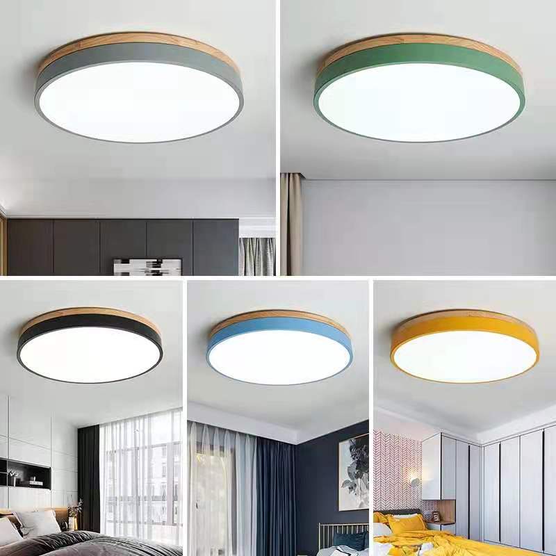 Rund LED-Plafond För Tak Med Smal Profil