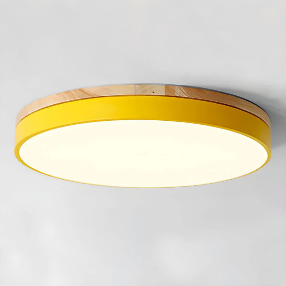 Rund LED-Plafond För Tak Med Smal Profil