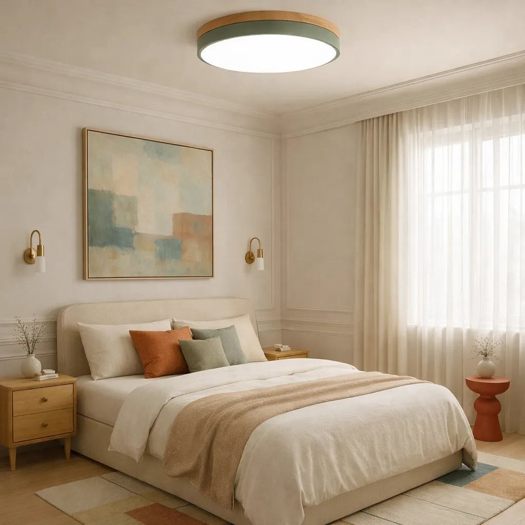 Rund LED-Plafond För Tak Med Smal Profil