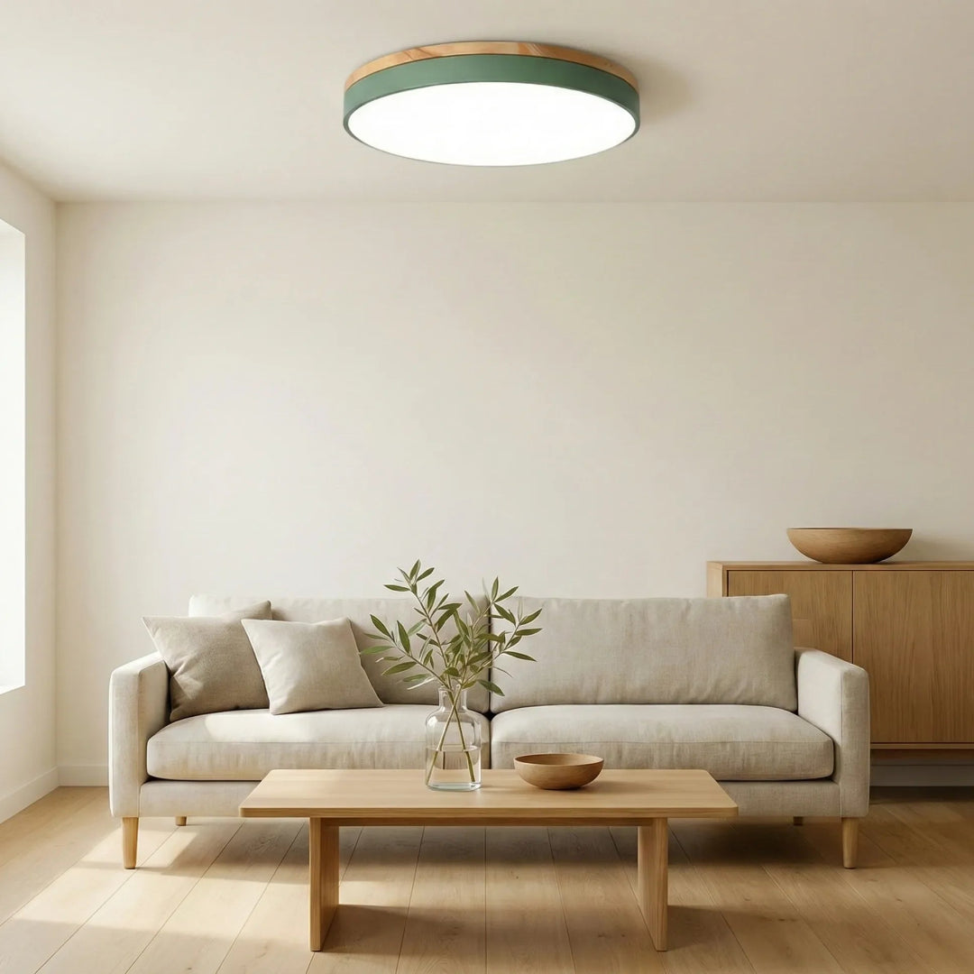 Rund LED-Plafond För Tak Med Smal Profil