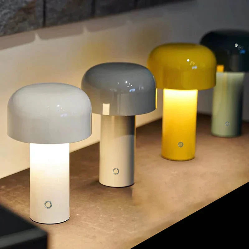 Sladdlös LED-bordslampa - Svampformad kupolskärm