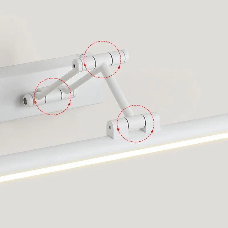 Spegellampa för väggmontering - Linjär lampa med justerbar vikarm