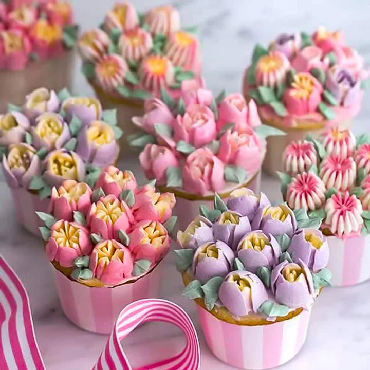 Spritsmunstycksset med blommiga munstycken