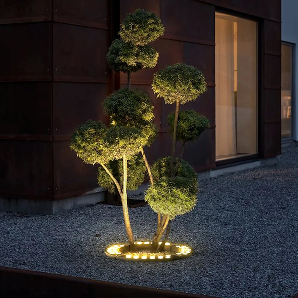 Trädringlampa för trädgård utomhus - Cirkulär markarmatur