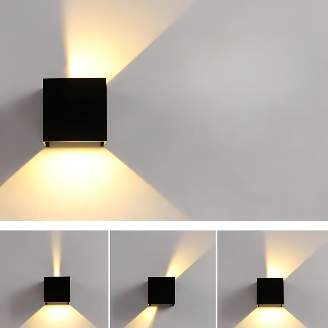 Vägglampa – Kubformad