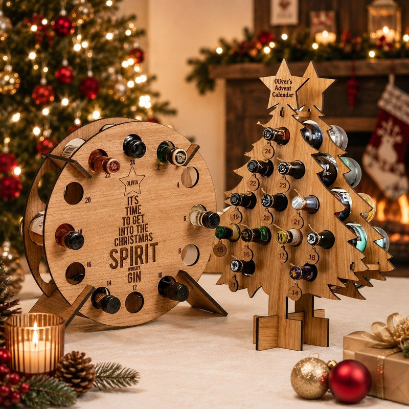 Adventskalender för miniflaskor - Trä