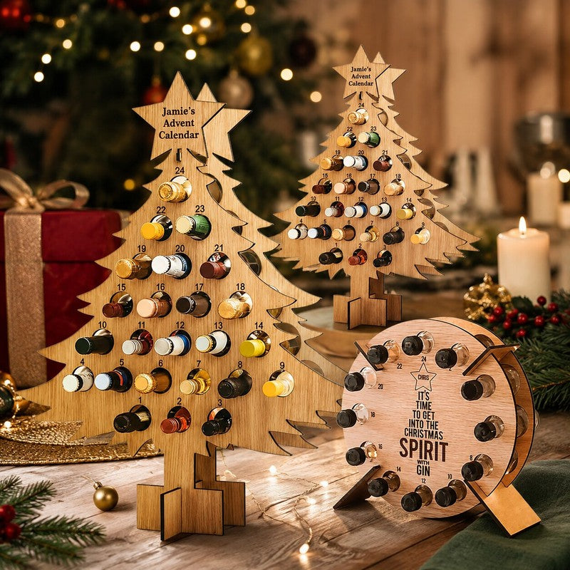 Adventskalender för miniflaskor - Trä