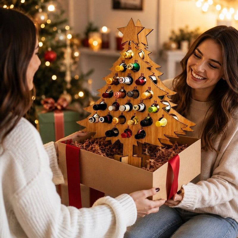 Adventskalender för miniflaskor - Trä