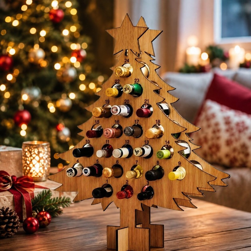 Adventskalender för miniflaskor - Trä