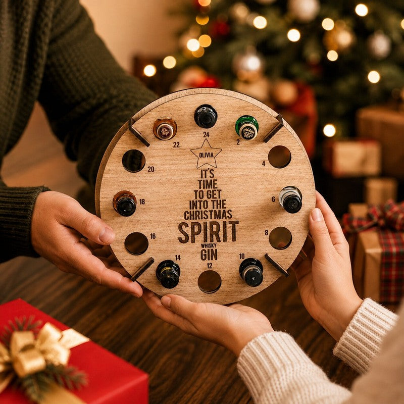 Adventskalender för miniflaskor - Trä