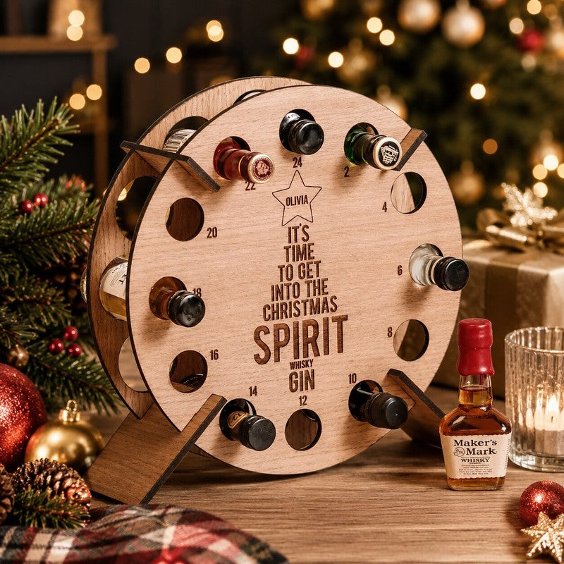 Adventskalender för miniflaskor - Trä