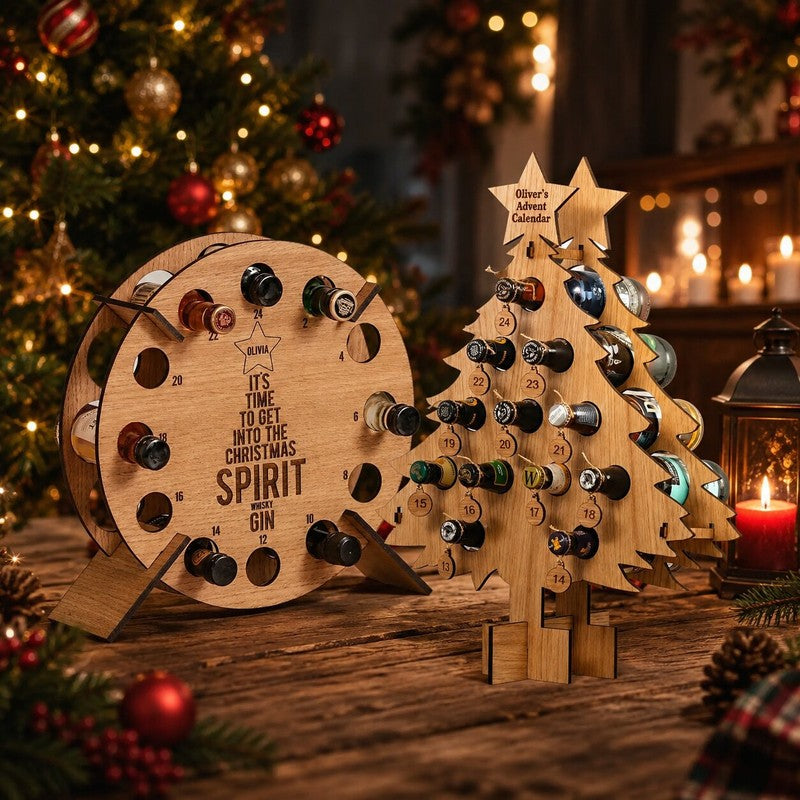 Adventskalender för miniflaskor - Trä