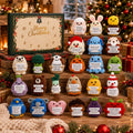 Adventskalender med 24 små figurer och positiva meddelanden