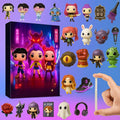 Adventskalender med anime-inspirerade minifigurer och dekorationer