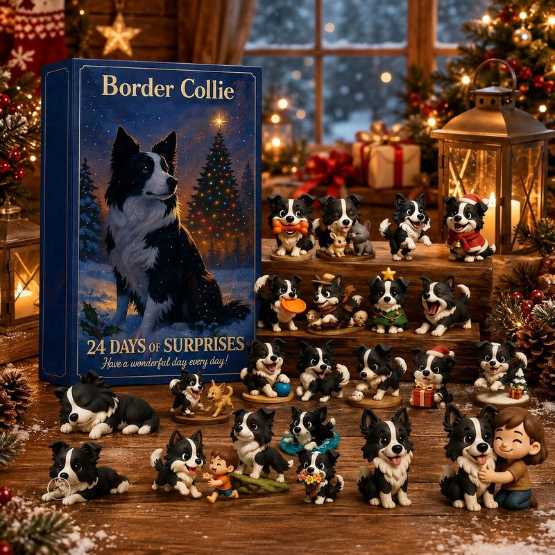 Adventskalender med Border Collie-tema - 2026