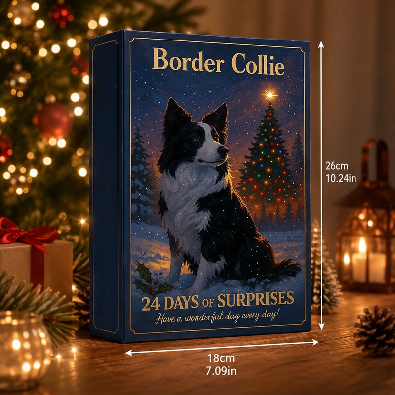 Adventskalender med Border Collie-tema - 2026