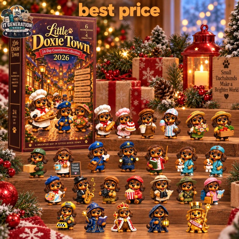 Adventskalender med samlarfigurer - 24 miniatyr taxar