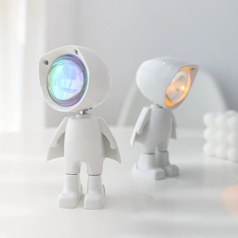 Astronaut Robot Bordlampa med Ljusspridning