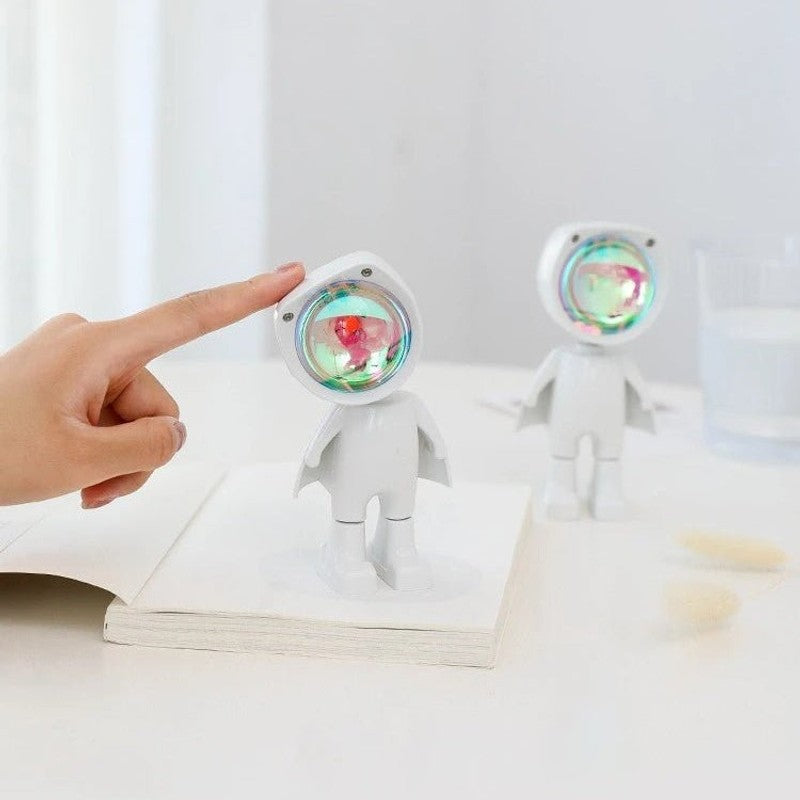Astronaut Robot Bordlampa med Ljusspridning