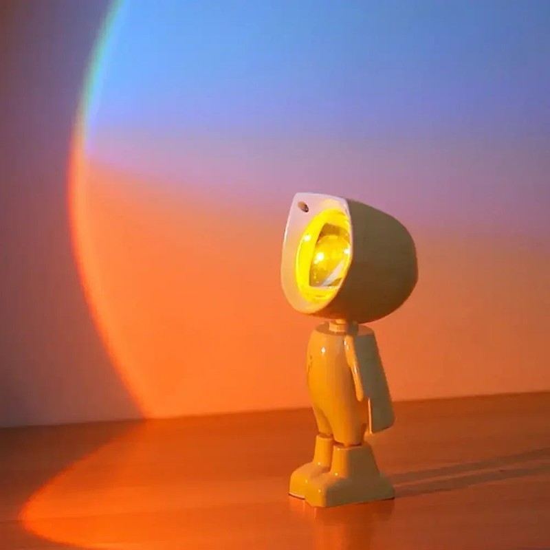 Astronaut Robot Bordlampa med Ljusspridning