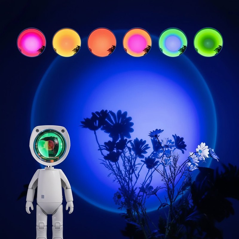 Astronaut Robot Bordlampa med Ljusspridning