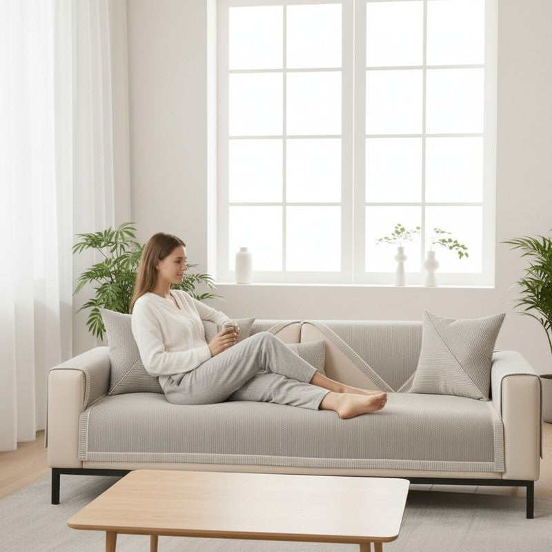 Bankhoes med quiltad struktur - Löst sittande