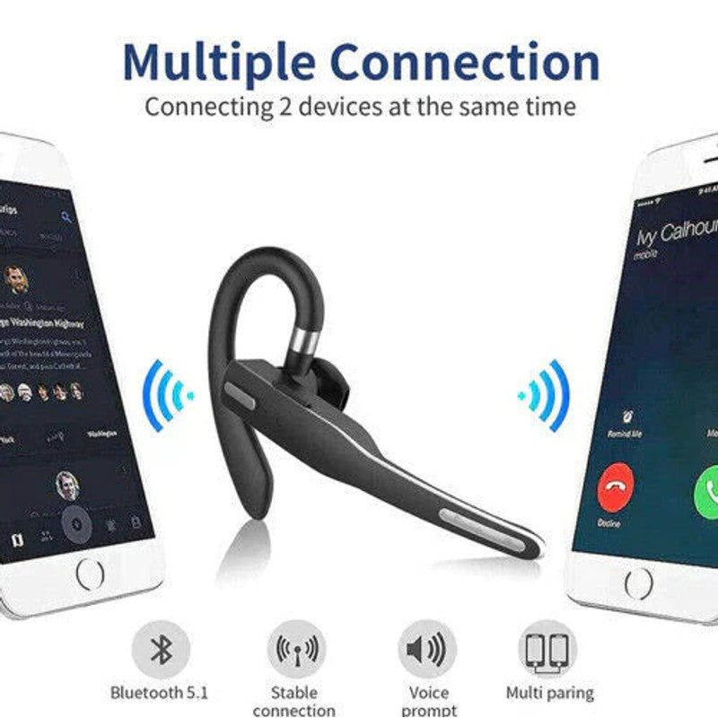 Bluetooth Trucker-Headset - Svart med Örhaak