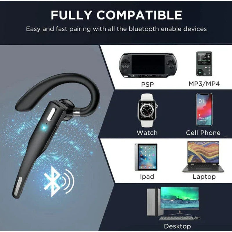 Bluetooth Trucker-Headset - Svart med Örhaak