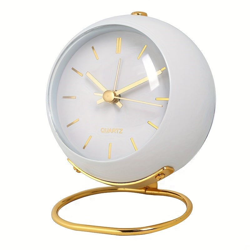 Bordsklocka Rund med Alarm - Skandinavisk Minimalistisk Stil