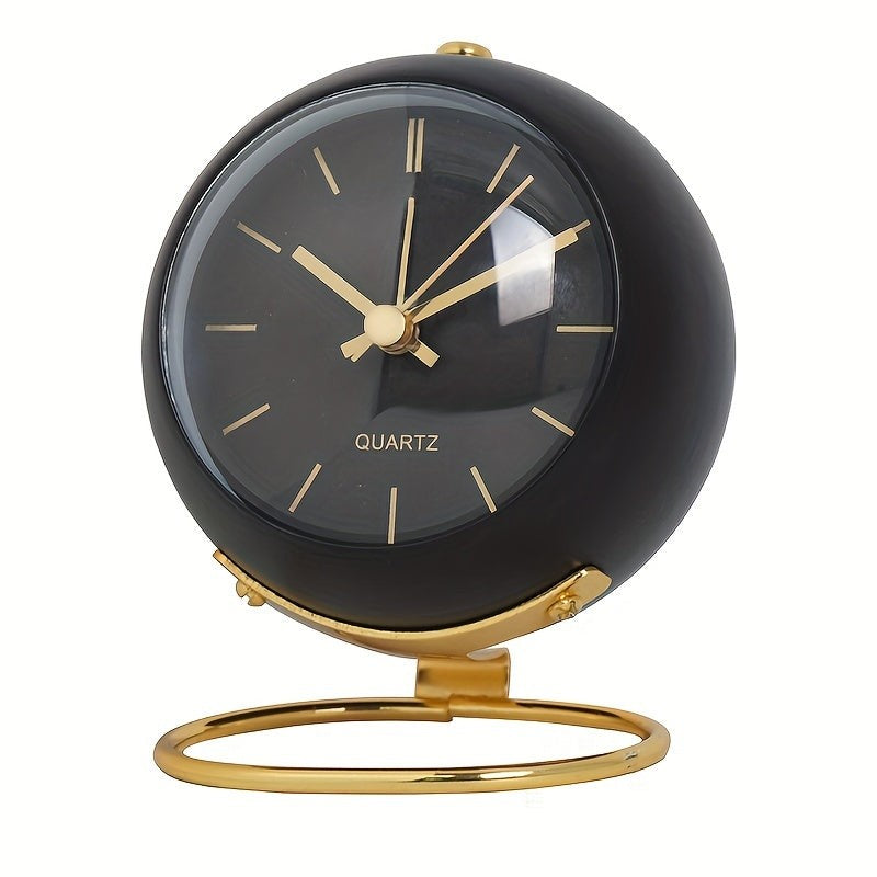 Bordsklocka Rund med Alarm - Skandinavisk Minimalistisk Stil