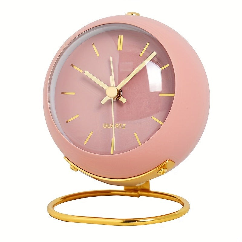 Bordsklocka Rund med Alarm - Skandinavisk Minimalistisk Stil