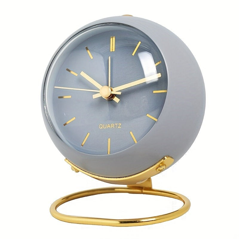 Bordsklocka Rund med Alarm - Skandinavisk Minimalistisk Stil