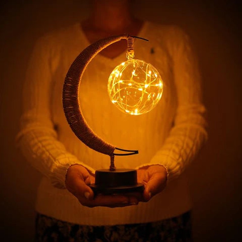 Bordslampa - Månformad - Flera färgvarianter