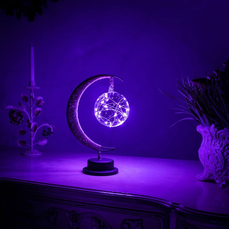 Bordslampa - Månformad - Flera färgvarianter