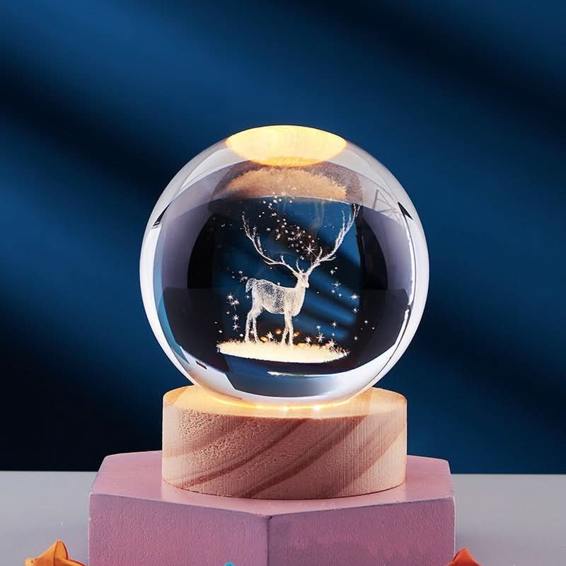 Bordslampa med 3D-motiv och LED-belysning